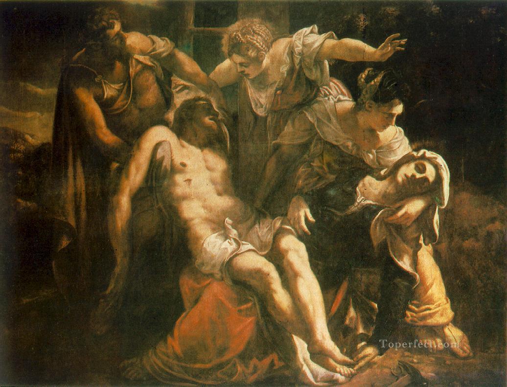 Descent from the Cross Italian Renaissance Tintoretto Oil Paintings